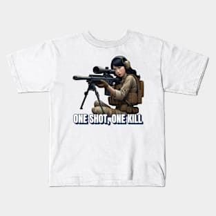 Sniper Girl Kids T-Shirt